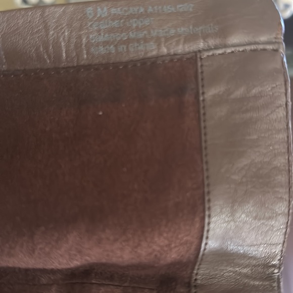 Franco Sarto Brown Leather Boots Zip Up Closed Toe Size 6M Women’s Knee High - Picture 15 of 15